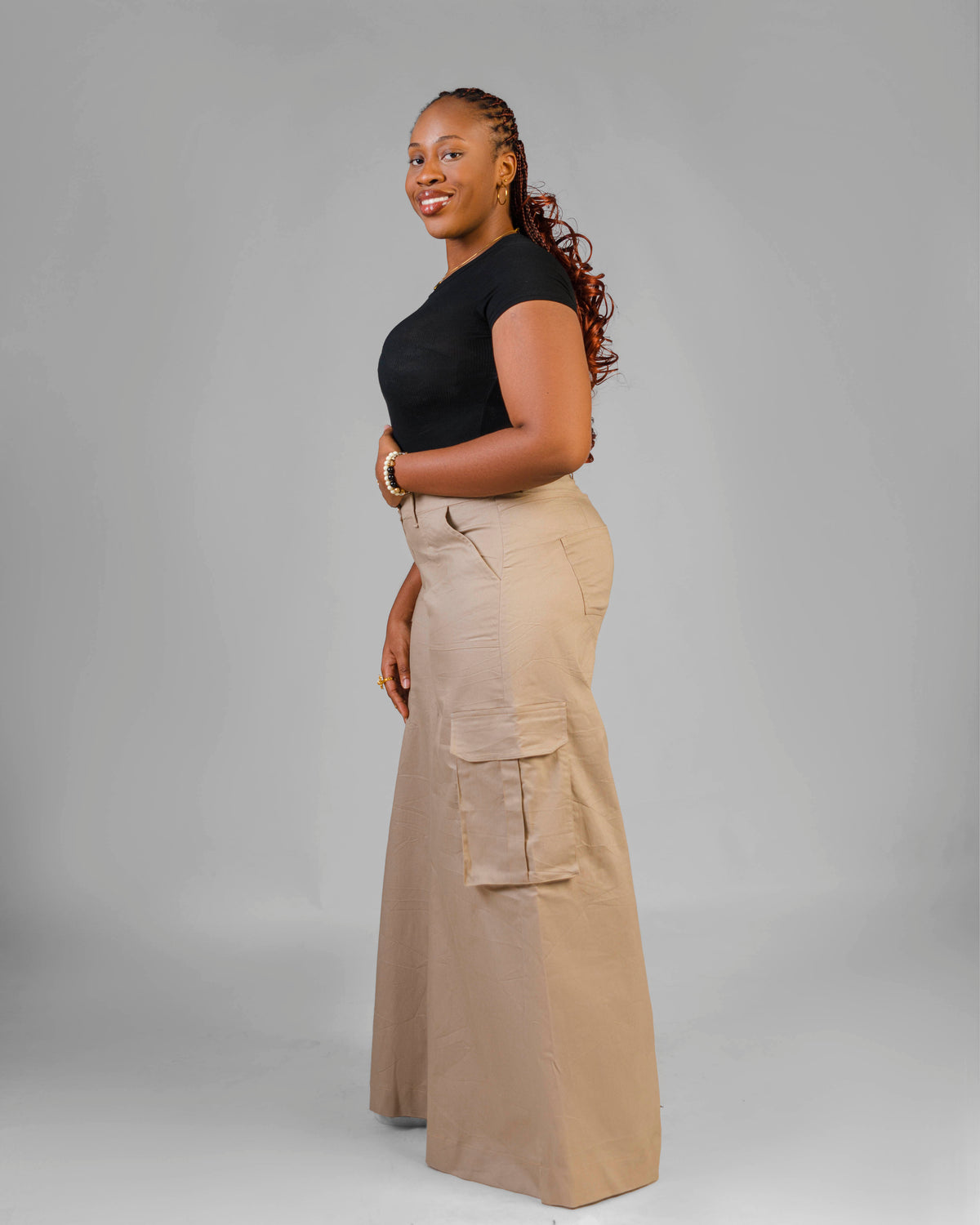 SENA High-Waist Wide-Leg Cargo