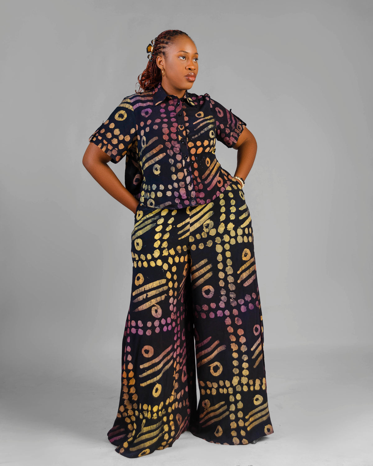 AFIA  Hand-Dyed Adire Co-ord Set