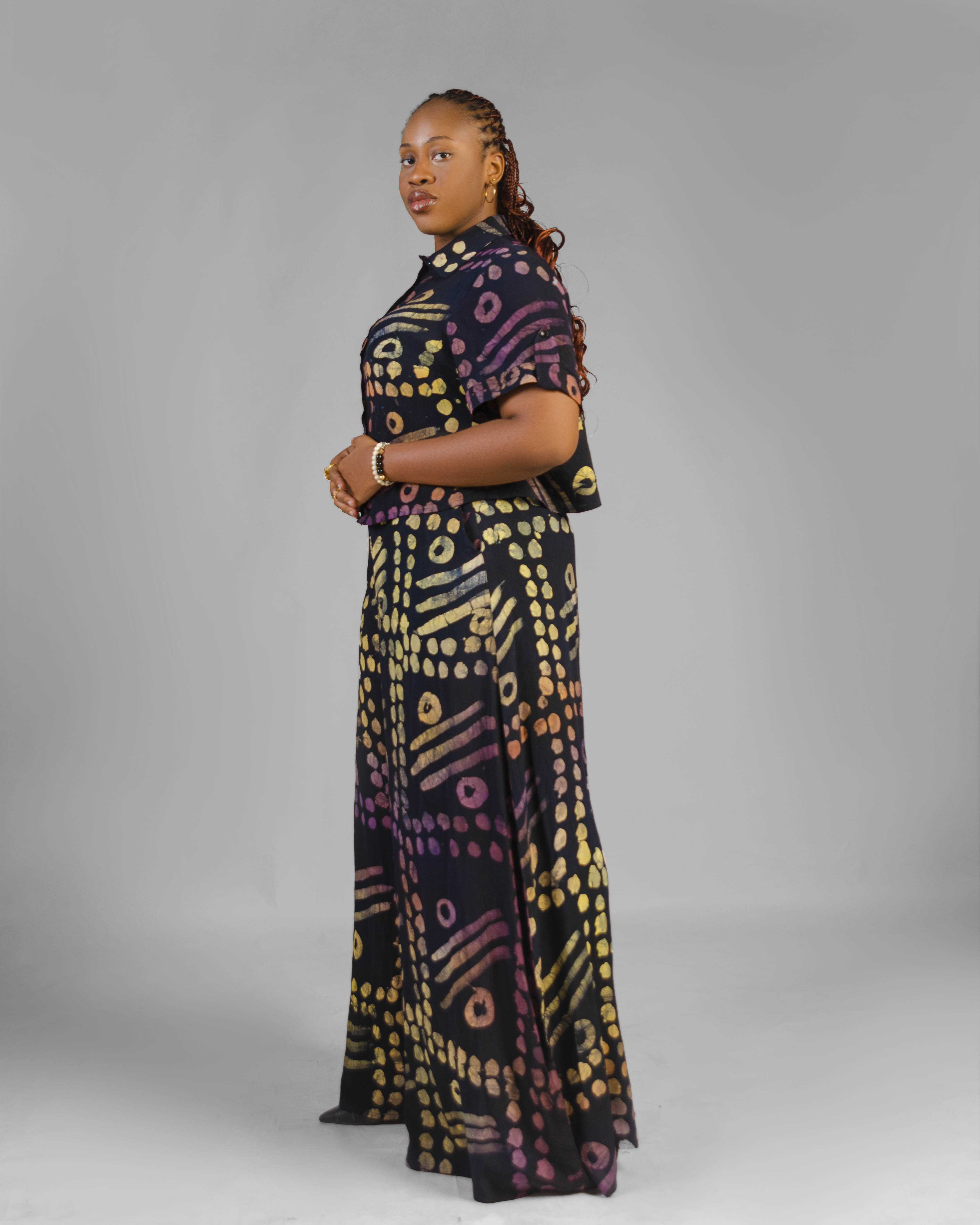 AFIA  Hand-Dyed Adire Co-ord Set